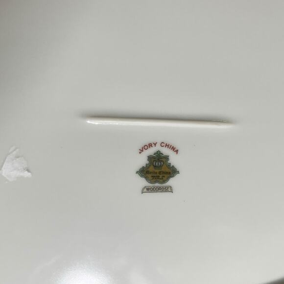 Vintage Meito China Woodrose Pattern Ivory Porcelain Serving Platter - Picture 3 of 6